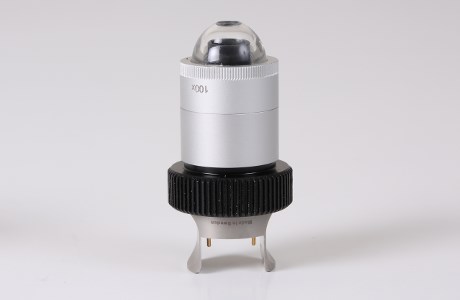 100x lens with LED light and fluid contact adapter